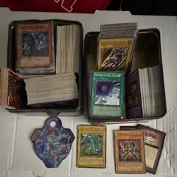Vintage Yu-Gi-Oh Card Lot 350-500 Cards + Tins 1st Ed Blue-Eyes HP Old School - Image 1