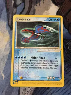 Pokemon 2003 Kyogre-EX 001 Non Holo Black Star Promo Card LP - Image 1