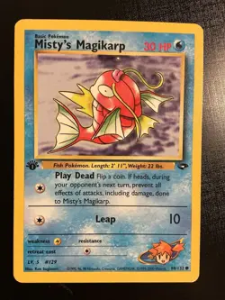 1st Edition Misty’s Magikarp #88/132 – Gym Heroes – Vintage Pokemon Card MP–HP - Image 1