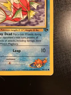 1st Edition Misty’s Magikarp #88/132 – Gym Heroes – Vintage Pokemon Card MP–HP - Image 4