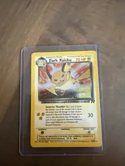 Dark Raichu Pokemon Card Unlimited Holo Secret Rare Team Rocket 83/82 - Image 1