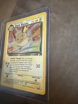 Dark Raichu Pokemon Card Unlimited Holo Secret Rare Team Rocket 83/82 - Image 3