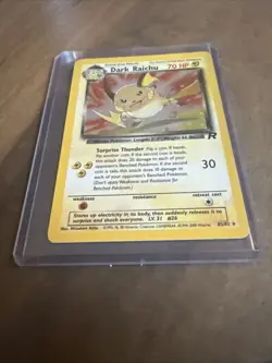Dark Raichu Pokemon Card Unlimited Holo Secret Rare Team Rocket 83/82 - Image 4
