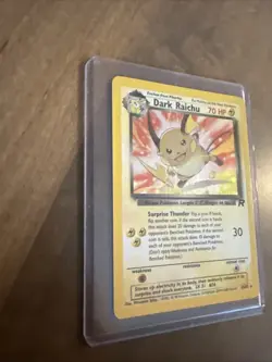 Dark Raichu Pokemon Card Unlimited Holo Secret Rare Team Rocket 83/82 - Image 5