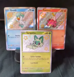 Sprigatito SVP 076 Fuecoco SVP 079 Quaxly SVP 082 Shiny Promo Cards NM Pokemon - Image 1
