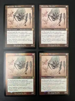 MTG- Phyrexian Revoker x4 - Brother's War Retro Schematic (2 are FOIL) - Image 1