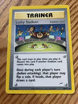 Lucky Stadium - 100/105 - Neo Destiny Set TCG - Pokemon Card - Played - Image 1