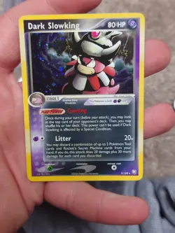 Dark Slowking 9/109 Team Rocket Returns Holo Rare SWIRL Good Pokemon Card - Image 1