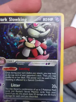 Dark Slowking 9/109 Team Rocket Returns Holo Rare SWIRL Good Pokemon Card - Image 5