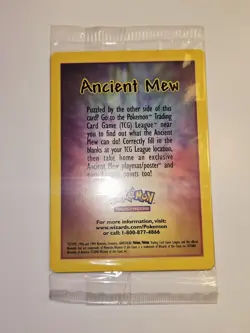 Ancient Mew SEALED Pokemon Unopened 2000 Movie Promo Holo Card X1 - RARE PROMO - Image 3
