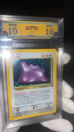 Ditto 3/62 GRADED 10 Near MINT PGC pokemon card 1999 rare original holo - Image 1