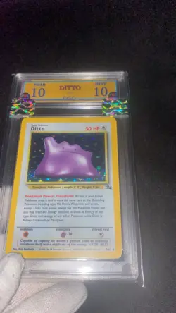Ditto 3/62 GRADED 10 Near MINT PGC pokemon card 1999 rare original holo - Image 2