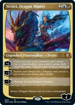 Sivitri, Dragon Master (Foil Etched) -Foil Medium Play MTG - Image 1