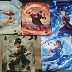 MTG The Last Airbender Exclusive Big Dice Pouch Complete Set [5 Varian] - Image 1