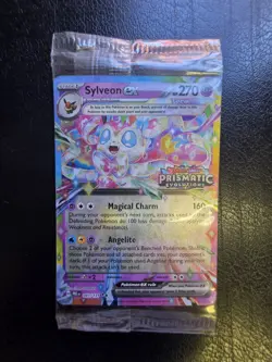 Sylveon EX 041/131 Prismatic Evolutions Stamped Pokemon Card - NM SEALED - Image 1