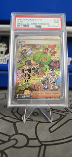 2024 Pokemon Paldean Fates Clive 236/091 PSA 9 Special Illustration Rare SIR - Image 1