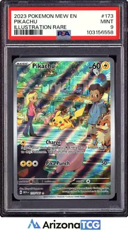 Pokemon 2023 Pikachu 173/165 Illustration Rare 151 PSA 9 - Image 1