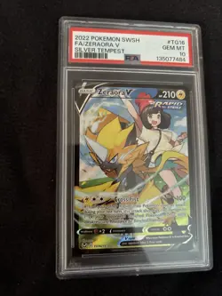 2022 Pokemon Zeraora v Trainer Gallery TG16/TG30 Silver Tempest PSA 10 - Image 3