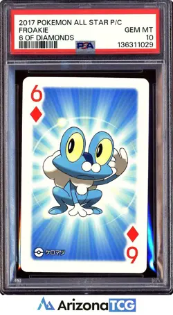 Pokemon 2017 Froakie 6 Diamonds Pokemon All Star Playing Cards Japanese PSA 10 - Image 1