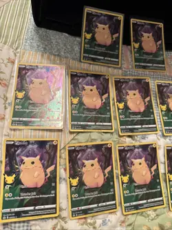Pokemon Celebrations Pikachu 005/025 Lot Of 12 Full Art 25th From Pack To Sleeve - Image 2