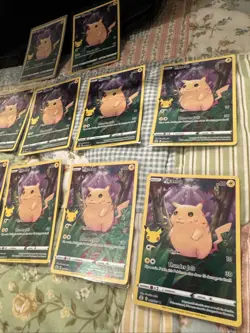 Pokemon Celebrations Pikachu 005/025 Lot Of 12 Full Art 25th From Pack To Sleeve - Image 3