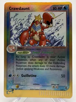 Pokemon Crawdaunt 3/97 Reverse Holo EX Dragon 2003 Rare - Image 1