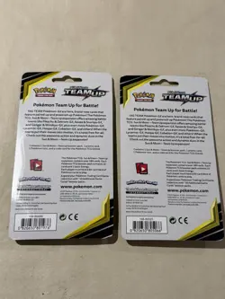 Lot (2) Sealed TEAM UP Blister Packs (Pikachu SM162 + Mimikyu SM163) Pokemon - Image 2