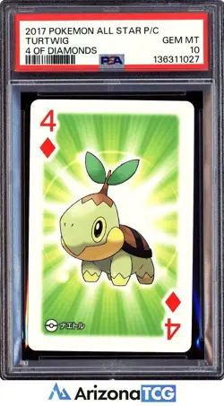 Pokemon 2017 Turtwig 4 Diamonds Pokemon All Star Playing Cards Japanese PSA 10 - Image 1