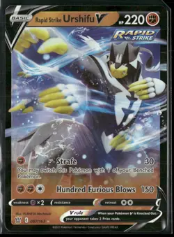 2021 Pokemon Single Strike Battle Styles Full Art Ultra Rare #85 Urshifu V - Image 1