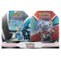 Pokemon TCG Eevee Evolutions Tin 2-Pack Kit Vaporeon V & Umbreon V, English 2023 - Image 1