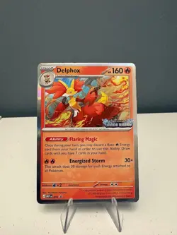 Pokemon - Delphox Chaos Rising Prerelease Stamp Promo 074 - Image 1