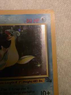 Pokemon Lapras 10/62 Fossil Holo Rare Basic 80 HP Pokemon TCG - Image 2