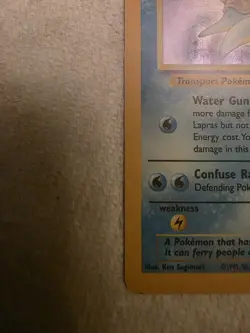 Pokemon Lapras 10/62 Fossil Holo Rare Basic 80 HP Pokemon TCG - Image 4