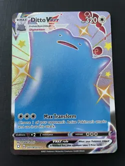 Pokemon TCG Shining Fates Ditto VMAX SV119/SV122 Shiny Ultra Rare NM - Image 1