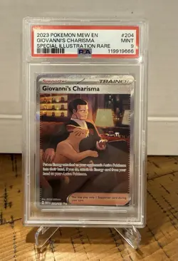 Pokemon TCG Giovanni's Charisma 204/165 SIR 151 #204 MINT PSA 9 - Image 1