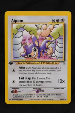 Aipom 1st Edition 26/111 NM Neo Genesis Regular Uncommon Pokemon TCG Near Mint - Image 2