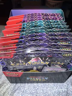 Pokemon TCG Paldean Fates Tech Sticker Collection Display (12 Blisters) 36 Packs - Image 2