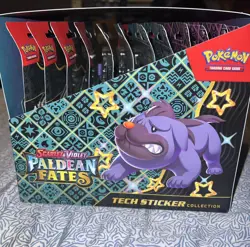 Pokemon TCG Paldean Fates Tech Sticker Collection Display (12 Blisters) 36 Packs - Image 3