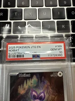 2025 Pokemon JTG EN-Journey Together Noibat Illustration Rare PSA 10 #169 - Image 2