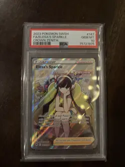 2023 Pokemon Crown Zenith Elesa’s Sparkle #147 Full Art Trainer PSA 10 GEM MT - Image 1