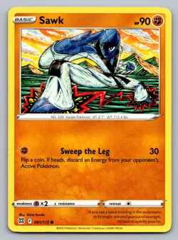 Pokemon TCG SWSH09: Brilliant Stars Sawk 081/172 - Image 1
