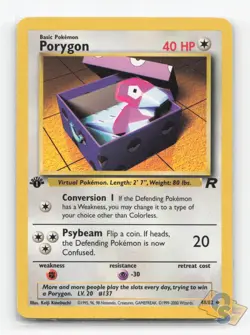 Pokemon TCG - Porygon 48/82 Lightly Played Uncommon Team Rocket 1st Edition - Image 1