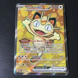 Meowth ex 107/088 Ultra Rare Full Art Holo Pokemon TCG 2026 Perfect Order NM - Image 1
