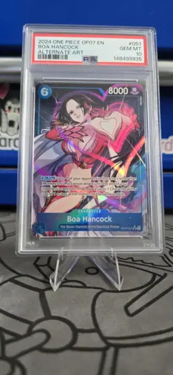 2024 One Piece OP07 Boa Hancock Alternate Art #051 PSA 10 English - Image 1
