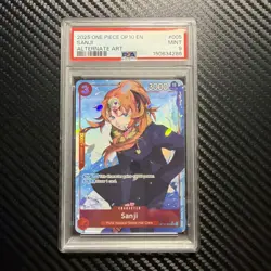 2025 SANJI ALTERNATE ART ONE PIECE OP10-ROYAL BLOOD #005 English PSA 9 MINT - Image 1