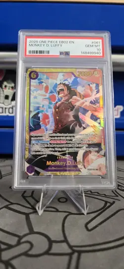 2025 One Piece EB02 Monkey D. Luffy #061 PSA 10 English - Image 1