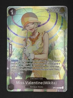 Miss.Valentine Mikita Dash Pack Promo OP14-087 One Piece TCG English NM Foil - Image 1