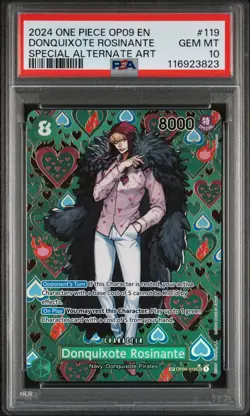 2024 ONE PIECE OP09-EMPERORS IN THE NEW WORLD #119 DONQUIXOTE ROSINANTE PSA 10 - Image 1