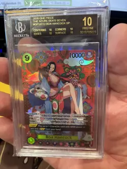 x1 BOA HANCOCK SP OP14-112 BGS BLACK LABEL PRISTINE 10 ONE PIECE - Image 1