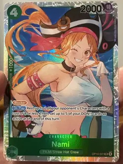 Nami OP14-031 SR The Azure Sea's Seven One Piece Foil NM English - Image 1